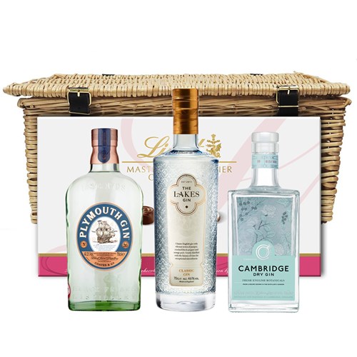 Send a Gin Selection Hamper with nuts and olives